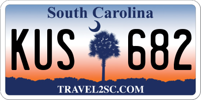 SC license plate KUS682