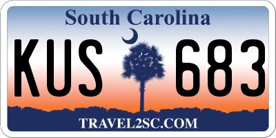 SC license plate KUS683