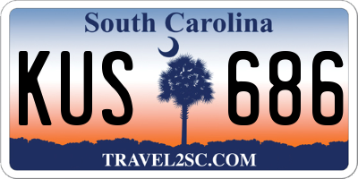 SC license plate KUS686
