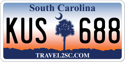 SC license plate KUS688