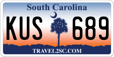 SC license plate KUS689