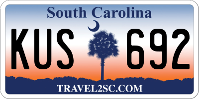 SC license plate KUS692