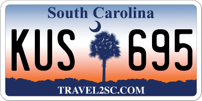 SC license plate KUS695