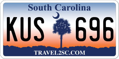 SC license plate KUS696