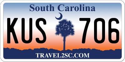 SC license plate KUS706