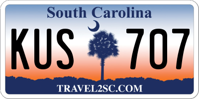 SC license plate KUS707
