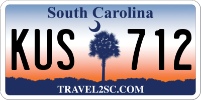 SC license plate KUS712