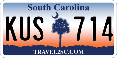 SC license plate KUS714