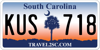 SC license plate KUS718