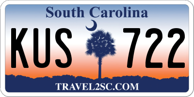 SC license plate KUS722