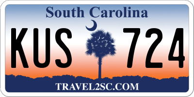 SC license plate KUS724
