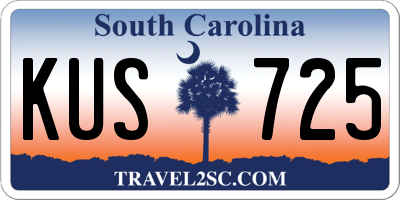 SC license plate KUS725