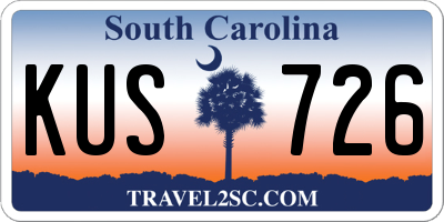SC license plate KUS726