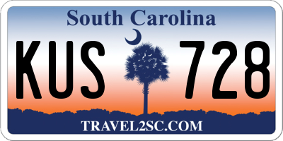 SC license plate KUS728