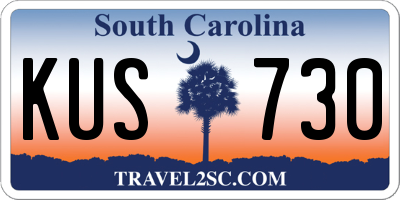 SC license plate KUS730