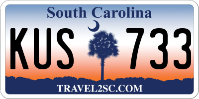SC license plate KUS733
