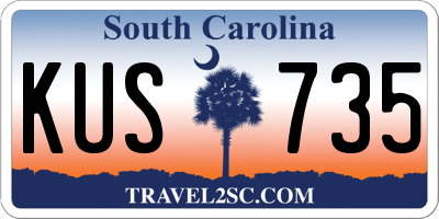 SC license plate KUS735