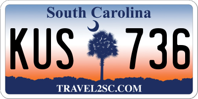 SC license plate KUS736