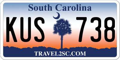 SC license plate KUS738