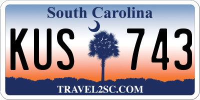 SC license plate KUS743