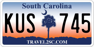 SC license plate KUS745