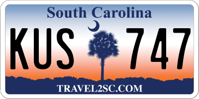 SC license plate KUS747