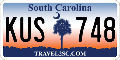 SC license plate KUS748