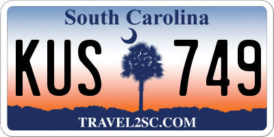 SC license plate KUS749