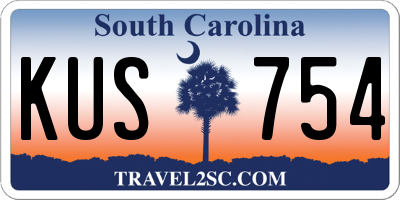 SC license plate KUS754