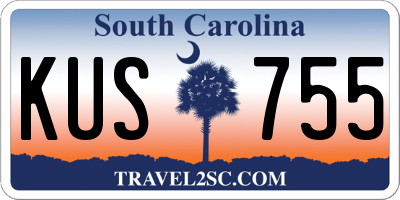 SC license plate KUS755