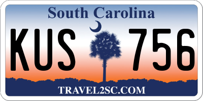 SC license plate KUS756