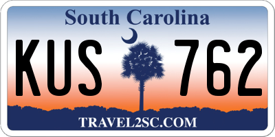 SC license plate KUS762