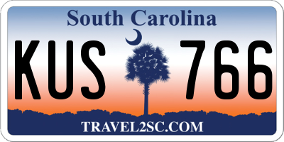SC license plate KUS766