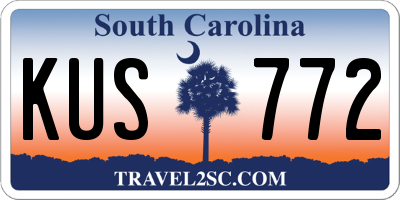 SC license plate KUS772