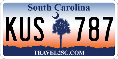 SC license plate KUS787