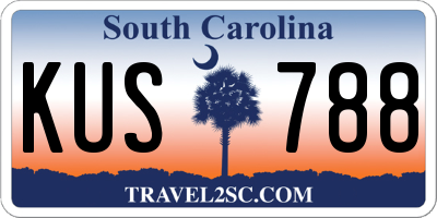 SC license plate KUS788