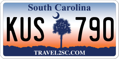SC license plate KUS790