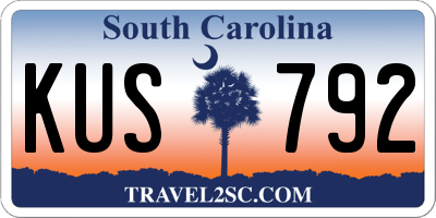 SC license plate KUS792