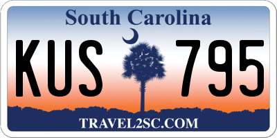 SC license plate KUS795