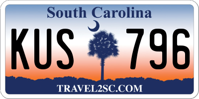 SC license plate KUS796