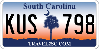 SC license plate KUS798