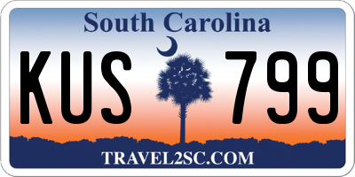 SC license plate KUS799