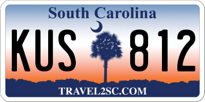 SC license plate KUS812