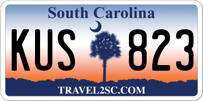 SC license plate KUS823