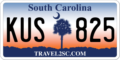 SC license plate KUS825