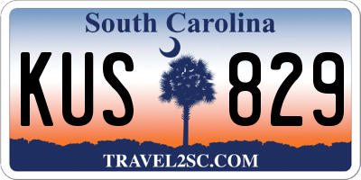 SC license plate KUS829