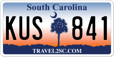 SC license plate KUS841