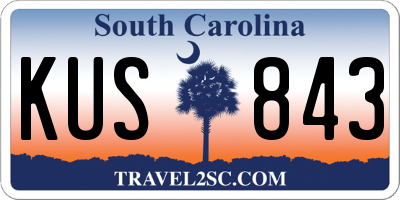 SC license plate KUS843