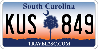 SC license plate KUS849
