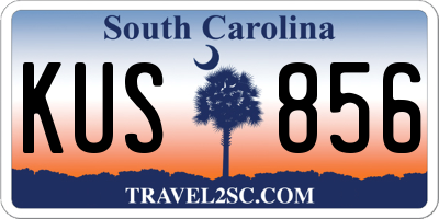 SC license plate KUS856
